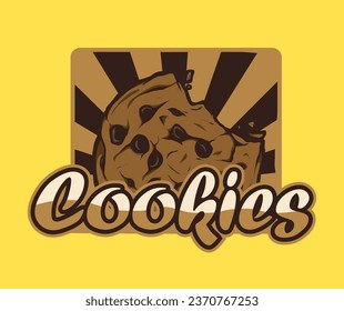 chocolate cookie logo design concept