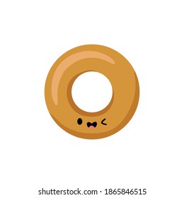 The chocolate cookie looks happy.