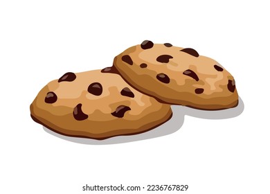 chocolate cookie vector colored cooked 