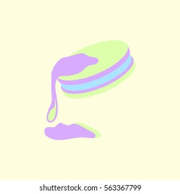 chocolate cookie vector icon