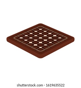 Chocolate cookie vector icon.Cartoon vector icon isolated on white background chocolate cookie .