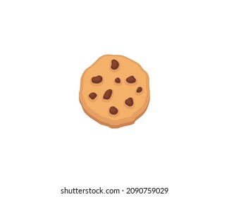 Chocolate cookie vector isolated icon. Emoji illustration. Chocolate cookie vector emoticon