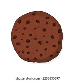 Galleta de chocolate. ilustración vectorial