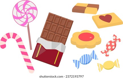 chocolate, cookies and candy sweets