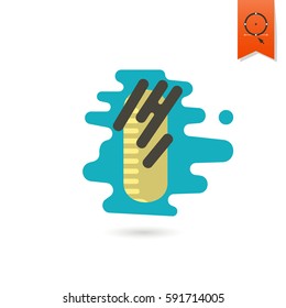 Chocolate Cookies. Dessert Icon in Simple, Minimalistic and Modern Flat Design Style for Candy Shop. Colorful