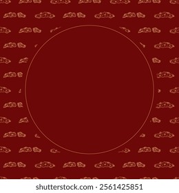chocolate cookies frame. doodle cookies circle frame. hand drawn cookies frame background. chocolate cookies background