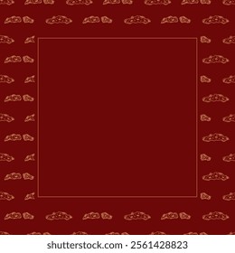 chocolate cookies frame. doodle cookies square frame. hand drawn cookies frame background. chocolate cookies background
