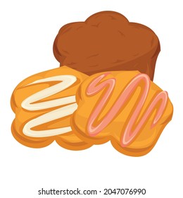 galletas de chocolate galletas de pan de jengibre ilustración vectorial