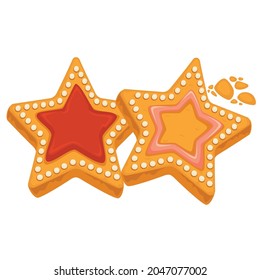 chocolate cookies gingerbread biscuits vector illustration