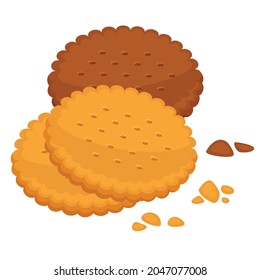 chocolate cookies gingerbread biscuits vector illustration