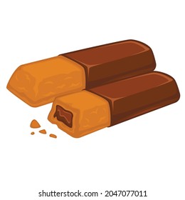chocolate cookies gingerbread biscuits vector illustration
