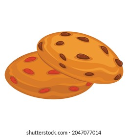 chocolate cookies gingerbread biscuits vector illustration