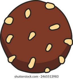 chocolate cookies icon vector illustration