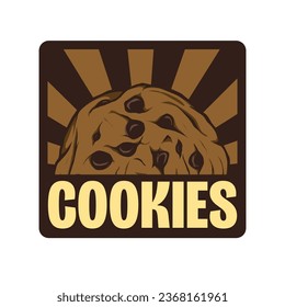 chocolate cookies logo design template