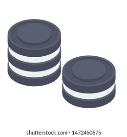 Chocolate cookies vector in isometric design 