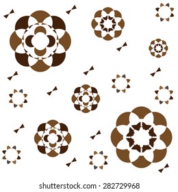 chocolate cosmos flower pattern