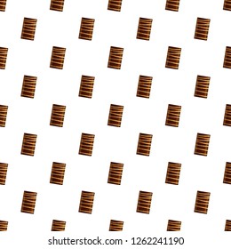 Chocolate crack cookies pattern seamless vector repeat for any web design
