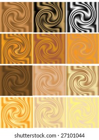 chocolate, cream and other cocktails in a vector