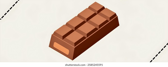 CHOCOLATE creative banner,minimalistic flat vector illustration,useful for banners,advertisement,food and sweets.