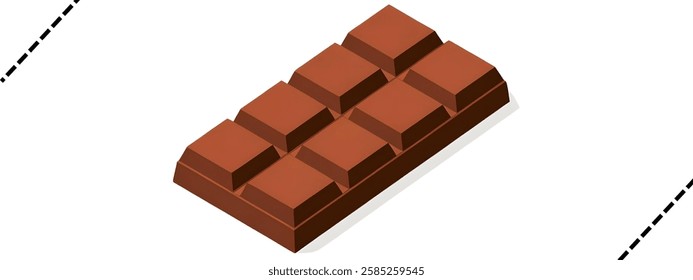 CHOCOLATE creative illustration,minimalistic flat vector ,useful for banners,advertisement,food and sweets.