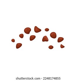 Chocolate crumbs for creating your own ice cream. Chocolate crumbs cartoon illustration. Summer, sundae concept