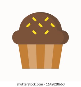 Chocolate Cup cake icon, pixel perfect