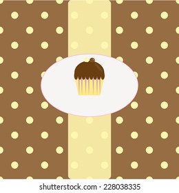 Chocolate cupcake background