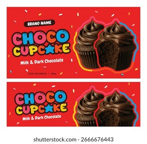 Schokolade Cupcake Box Verpackung Design
