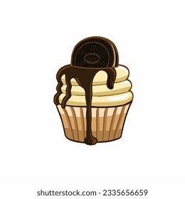 Vector de ilustraciones de pasteles de chocolate para diseño
