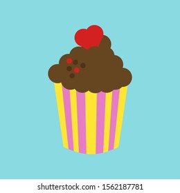 Cachorro de chocolate, ilustración, vector sobre fondo blanco.