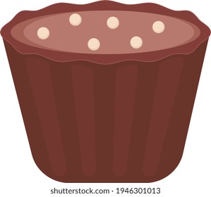 Cachorro de chocolate, ilustración, vector sobre fondo blanco.