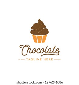 Chocolate cupcake logo design