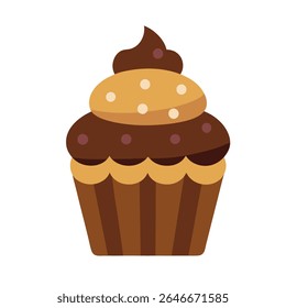 Ilustração de arte vetorial de bolinho de chocolate