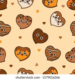  Chocolate cute candies  seamless pattern background.Endless texture for textile ,fabric , wallpaper, web page background, wrapping paper and etc..Endless texture for textile ,fabric , wallpaper, web.