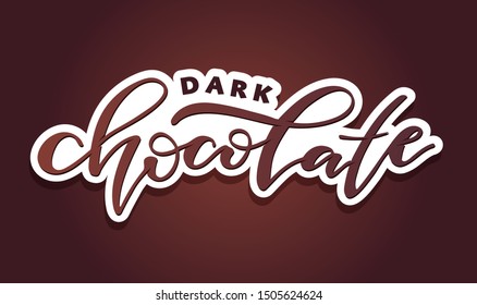 Chocolate - cute hand drawn doodle lettering poster banner art template postcard