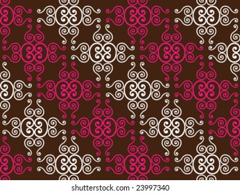 Chocolate damask pattern