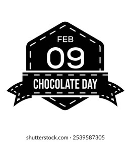 Chocolate day badge vector template