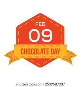 Chocolate day badge vector template