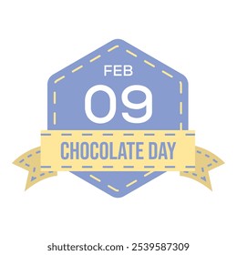 Chocolate day badge vector template