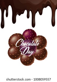 Chocolate Day with brown background