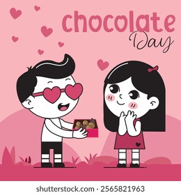 Chocolate Day: "Chocolate Day Celebration - Sweet Love Vector Design"