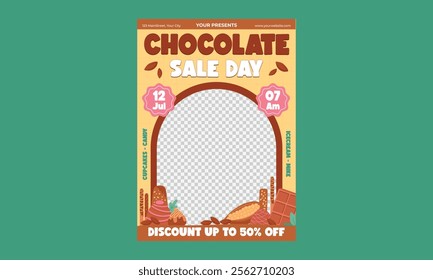 Chocolate Day Flyer. International chocolate day banner, social media, and poster design