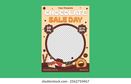 Chocolate Day Flyer. International chocolate day banner, social media, and poster design