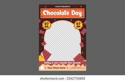 Chocolate Day Flyer. International chocolate day banner, social media, and poster design