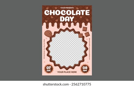 Chocolate Day Flyer. International chocolate day banner, social media, and poster design