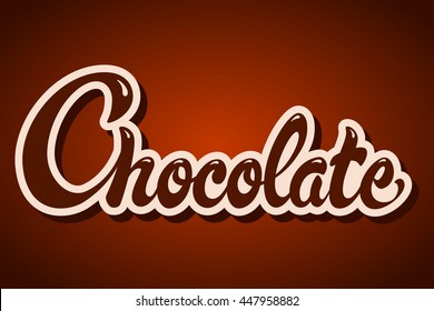 Chocolate Day hand drawn lettering design vector illustration. Perfect for advertising, poster or greeting card