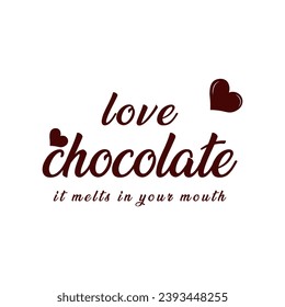 Chocolate Day logo, Happy Chocolate Day, I love Chocolate,  International Chocolate Day logo. 