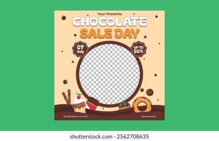 Chocolate Day Socials Media. International chocolate day banner, social media, and poster design