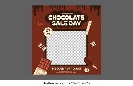 Chocolate Day Socials Media. International chocolate day banner, social media, and poster design