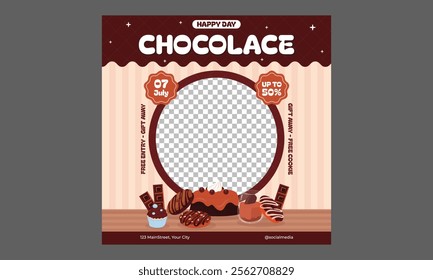 Chocolate Day Socials Media. International chocolate day banner, social media, and poster design